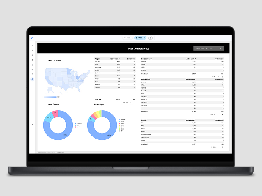 Analytics Dashboard Mockup Seacole