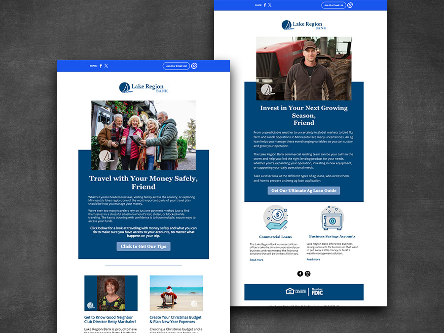 Enewsletter Mockup Lakeregion Bank